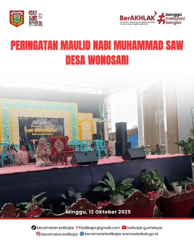 Peringatan Maulid Nabi Muhammad SAW di Desa Wonosari